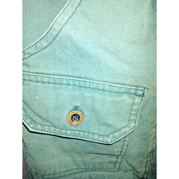 Pre Owned Campus Crew Men Shorts Color Green Size 36-38 Button Down Pockets - Picture 7 of 14